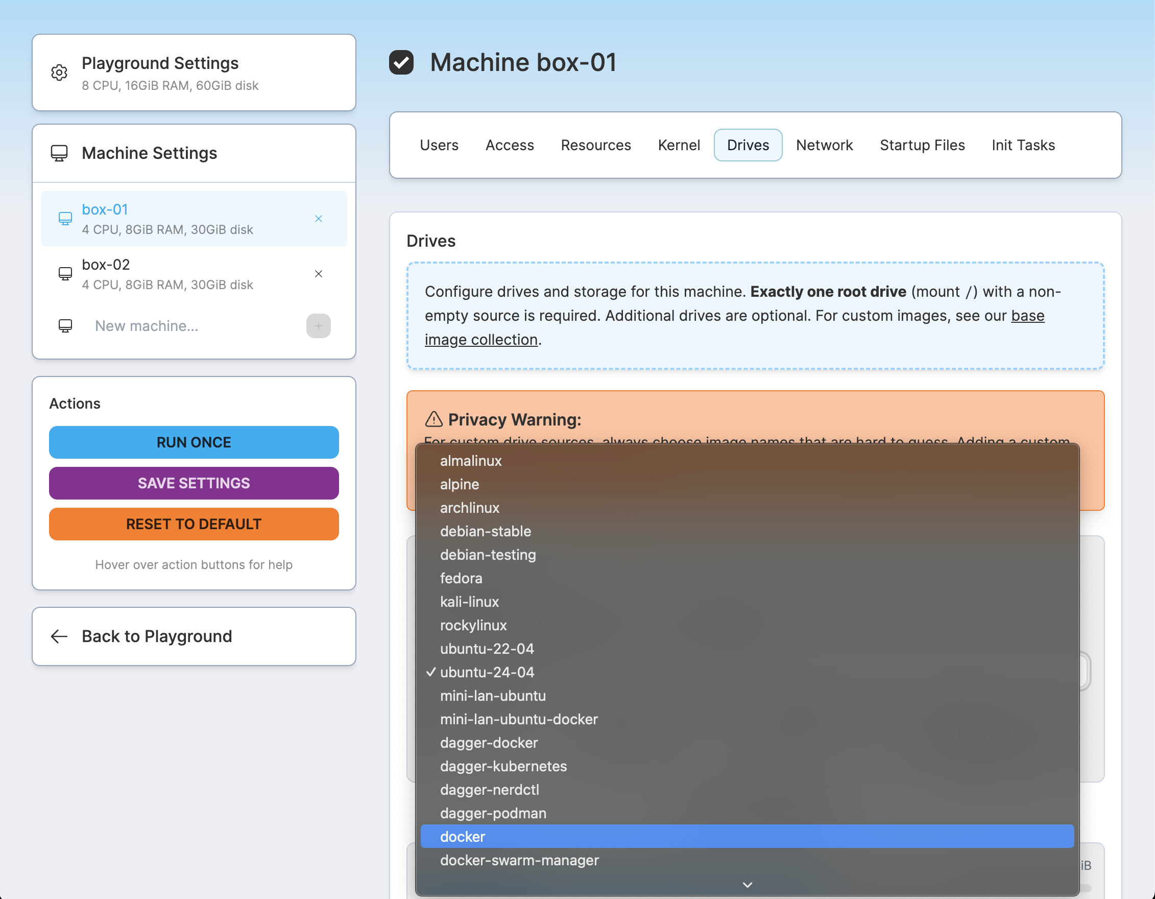 Revamped playground constructor UI.